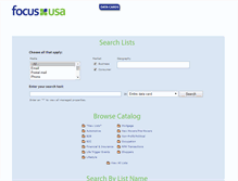 Tablet Screenshot of lists.focus-usa-1.com